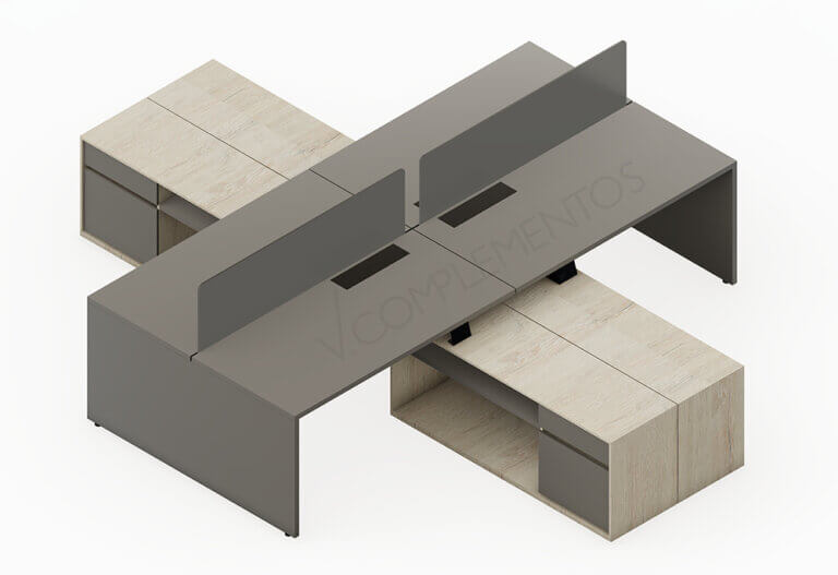 ISLA PUESTO CON CREDENZA - SOPORTE FORMICA